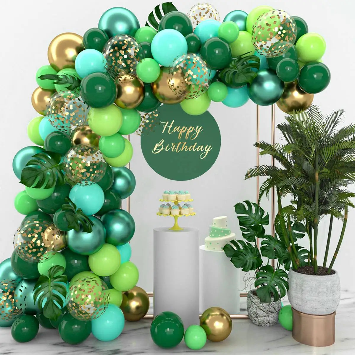 Jungle Green alloons Arch Kit