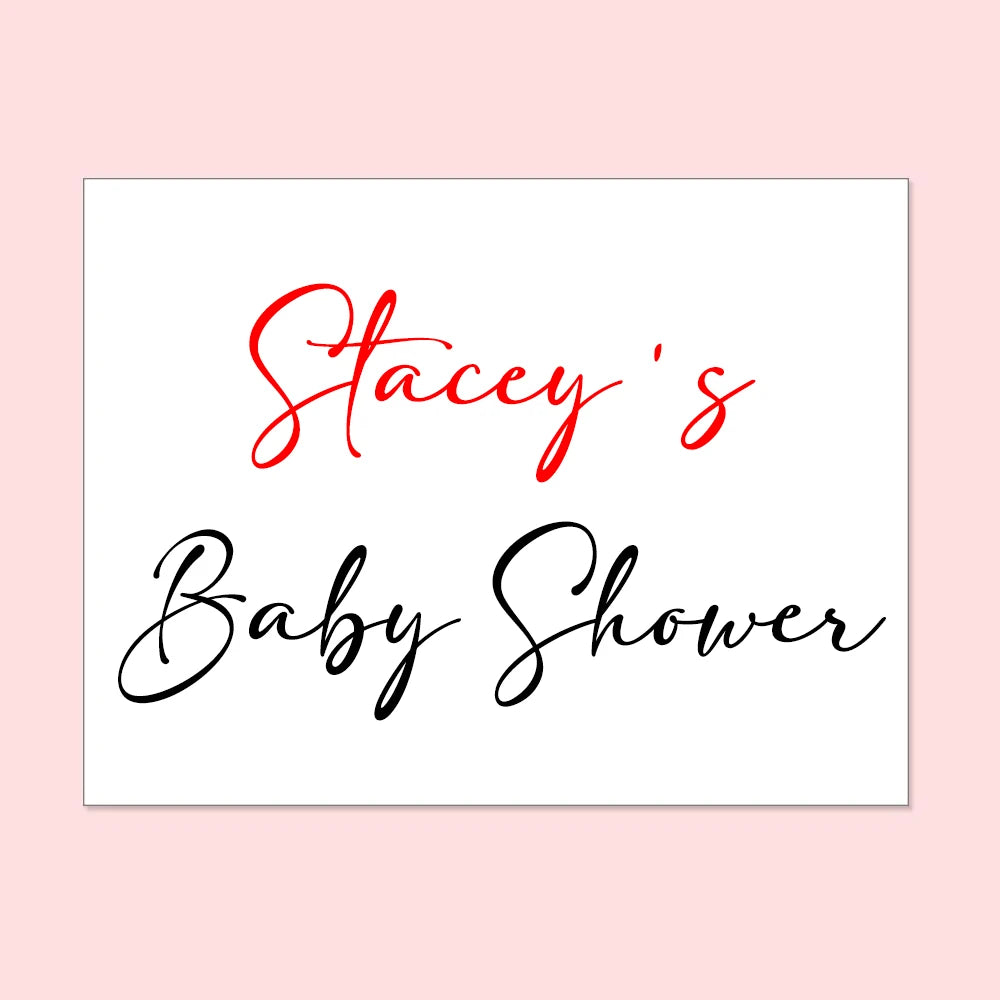 Baby Shower custom stickers for balloons