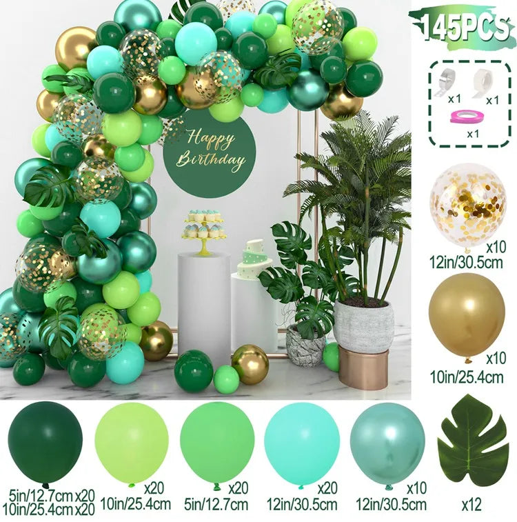 Jungle Green alloons Arch Kit