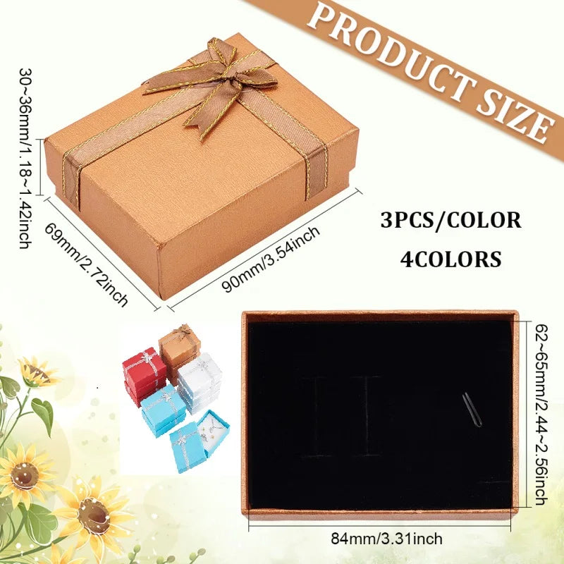 24 Pcs Jewelry Boxes 3.54× 3.54 x 1.18