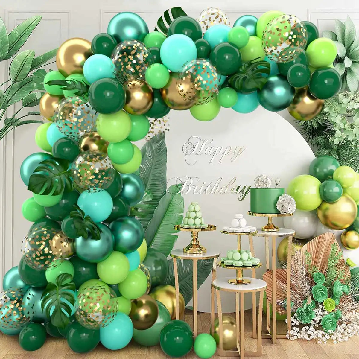 Jungle Green alloons Arch Kit