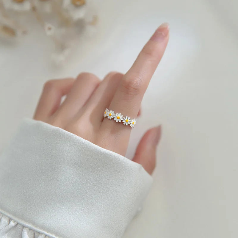 Jasamine flowers ring for women Korean style