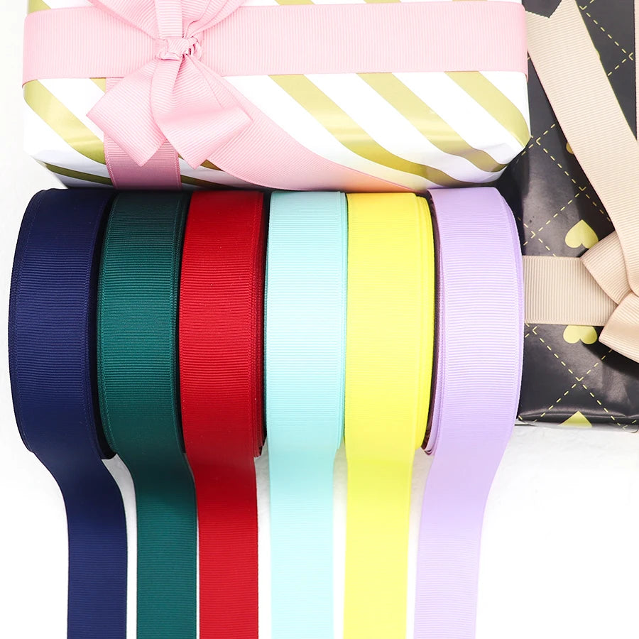 Solid color grosgrain 1-1/2" 38MM/25MM 10Yards Ribbons