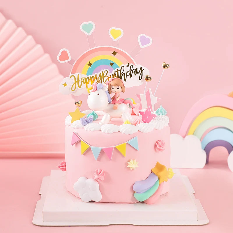 Unicorn cake topper decor