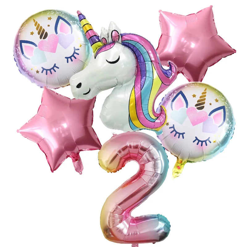 6pcs Unicorn balloon