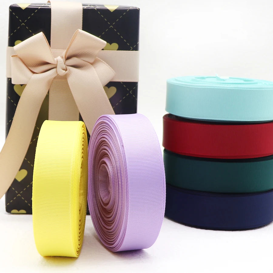 Solid color grosgrain 1-1/2" 38MM/25MM 10Yards Ribbons