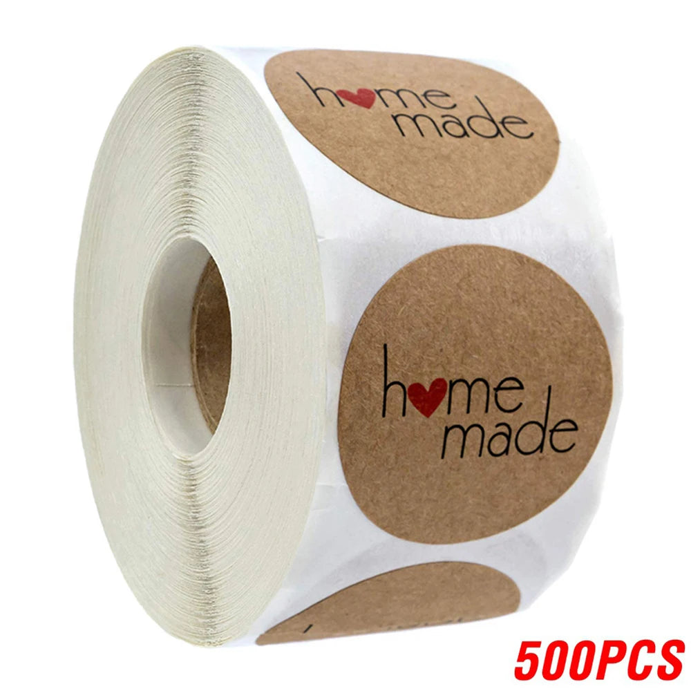 Vintage Kraft Paper Stickers – 100–500pcs