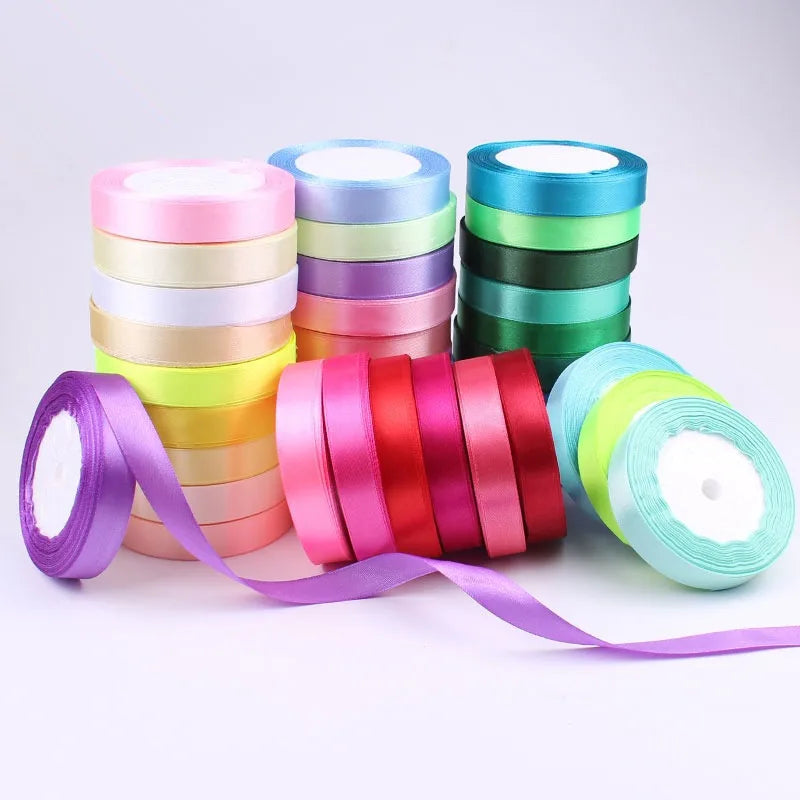 25Yards/Roll Grosgrain Satin ribbons wide6mm-50mm
