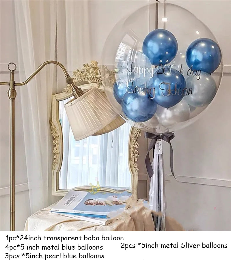 1set Bobo balloon helium Baby Shower decoration 24inch