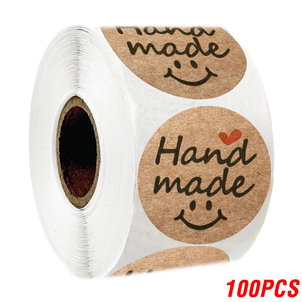 Vintage Kraft Paper Stickers – 100–500pcs