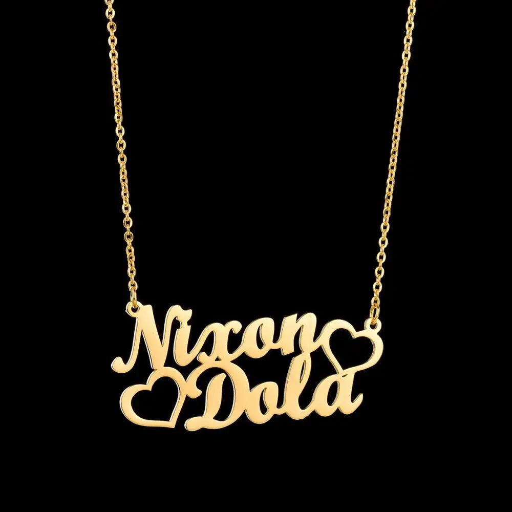 Custom name necklaces personalized heart butterfly