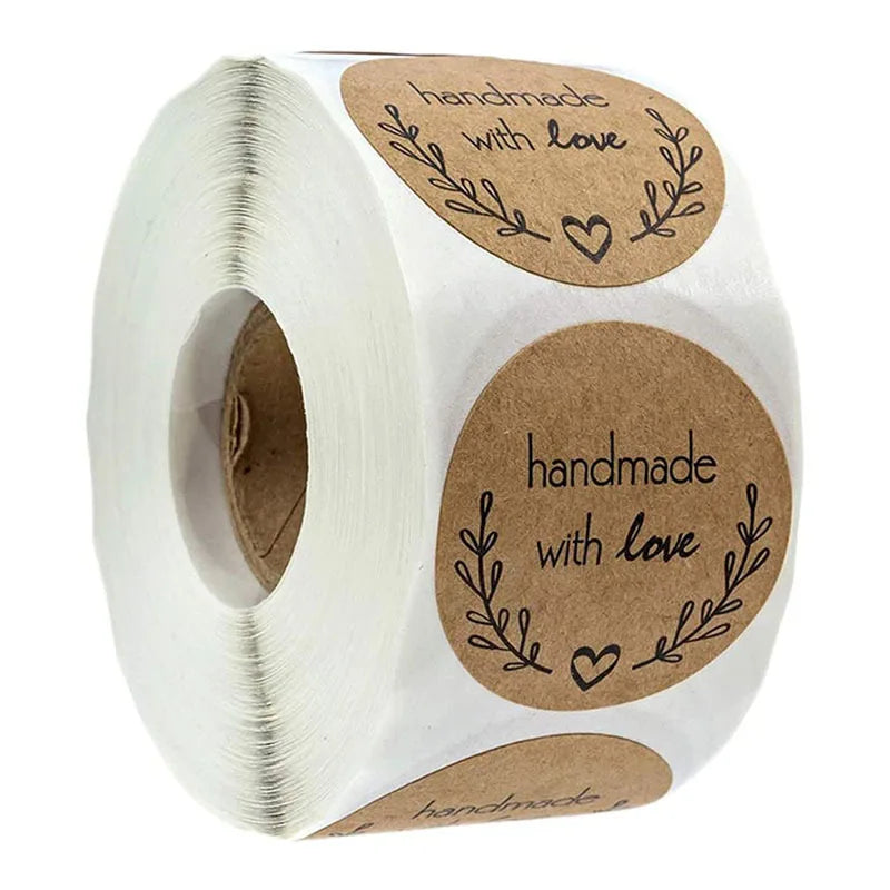 Vintage Kraft Paper Stickers – 100–500pcs