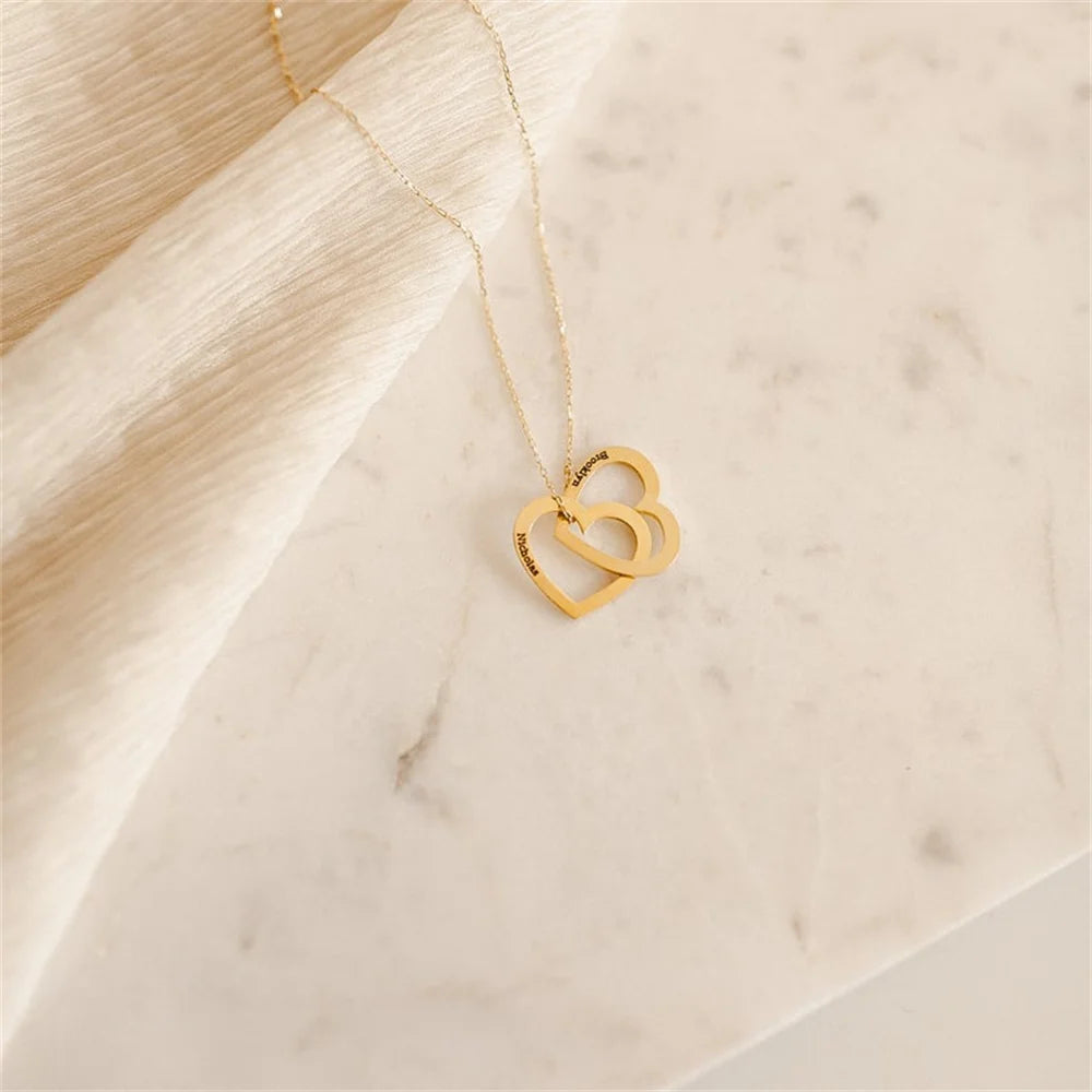 Customized Heart shaped name men's and women's necklace