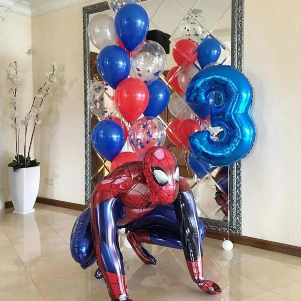 3D Superhero Foil Balloons – Spiderman & Iron Man