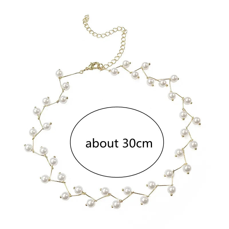 Neck pearl choker necklaces