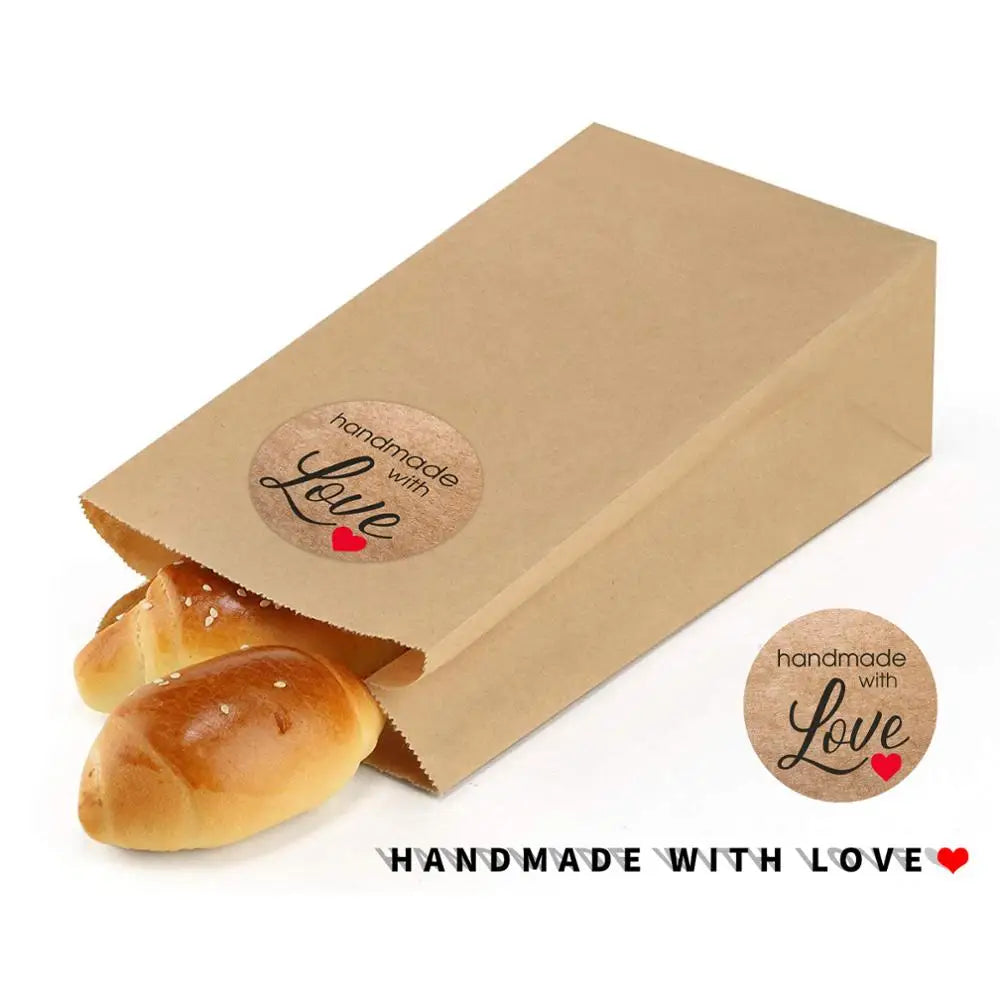 Vintage Kraft Paper Stickers – 100–500pcs