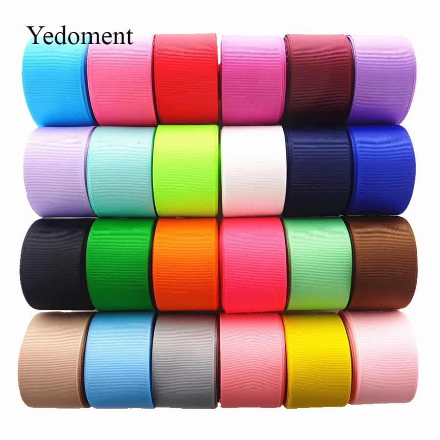 Solid color grosgrain 1-1/2" 38MM/25MM 10Yards Ribbons