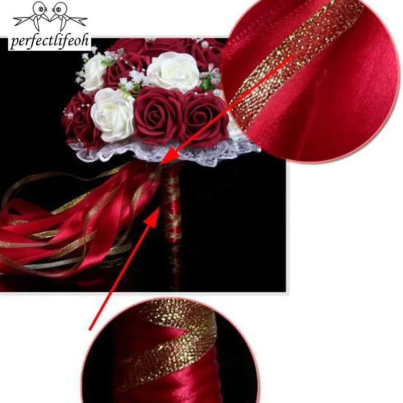 Burgundy wedding bouquet