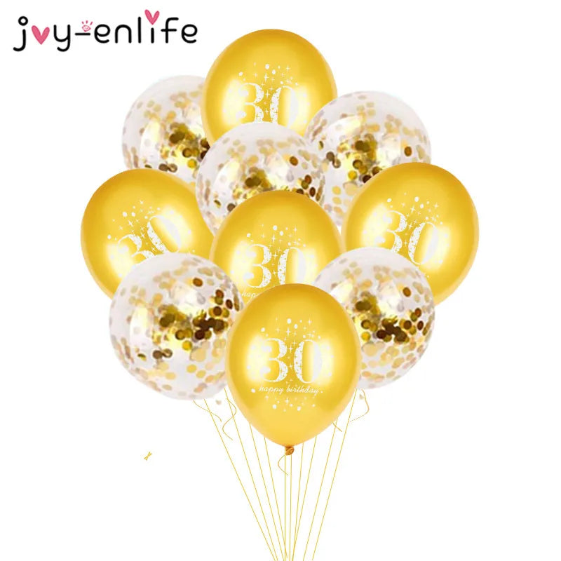 10pcs Confetti 12inch Latex balloons