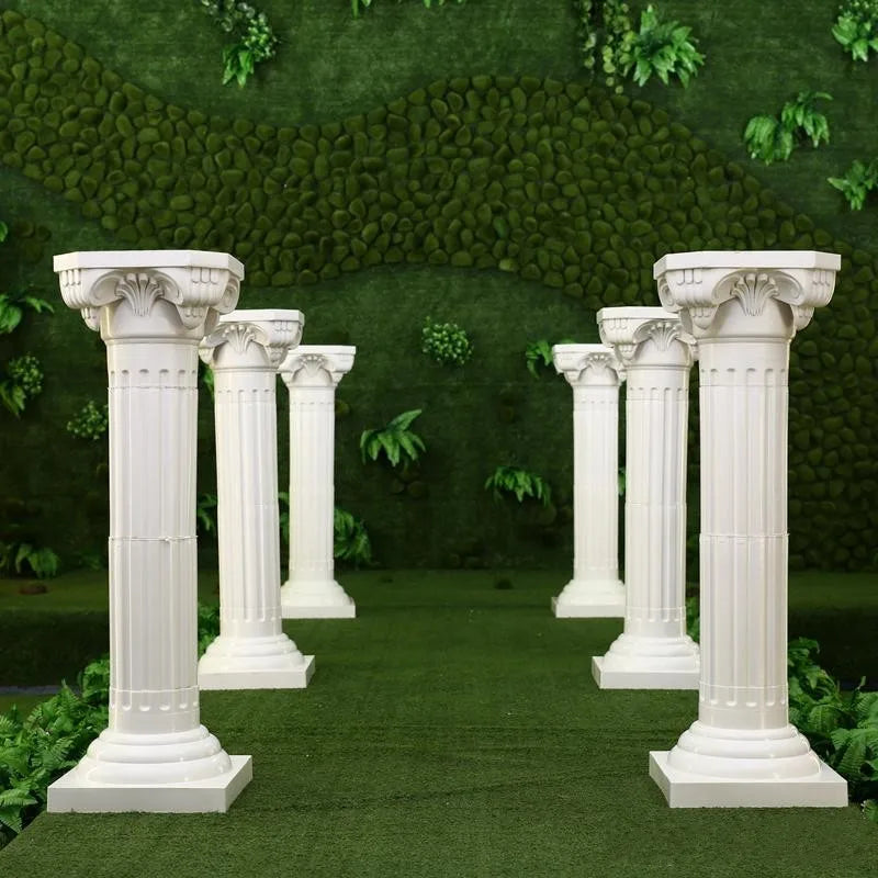 Roman plastic white pillars for decoration 65cm 113cm