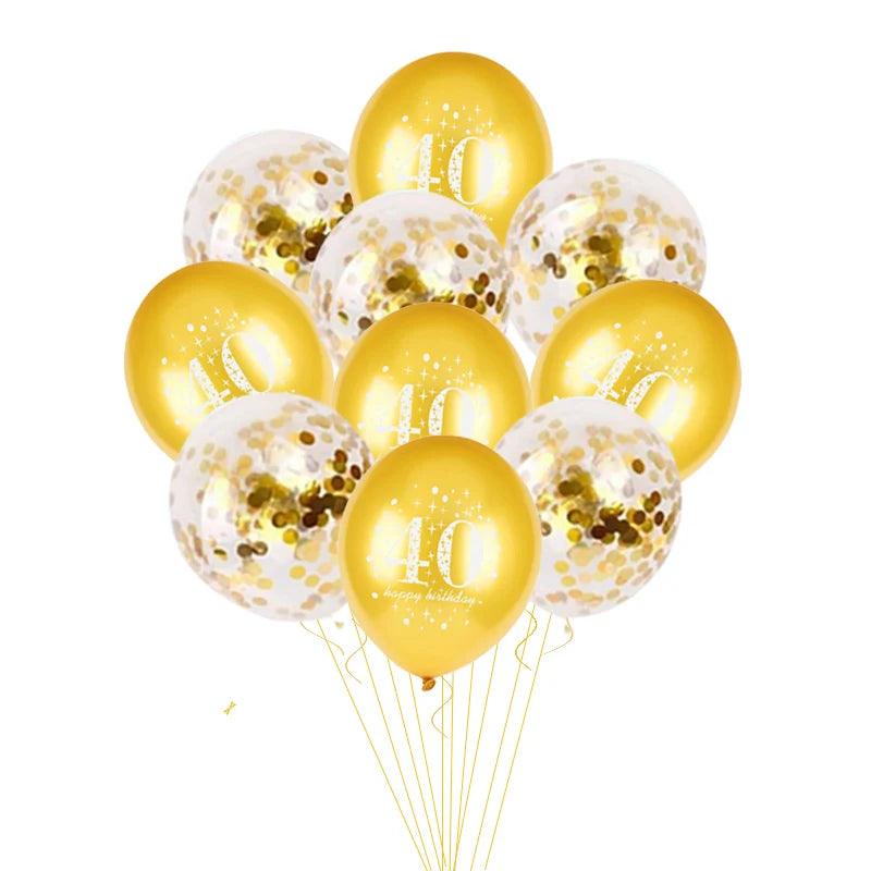 10pcs Confetti 12inch Latex balloons