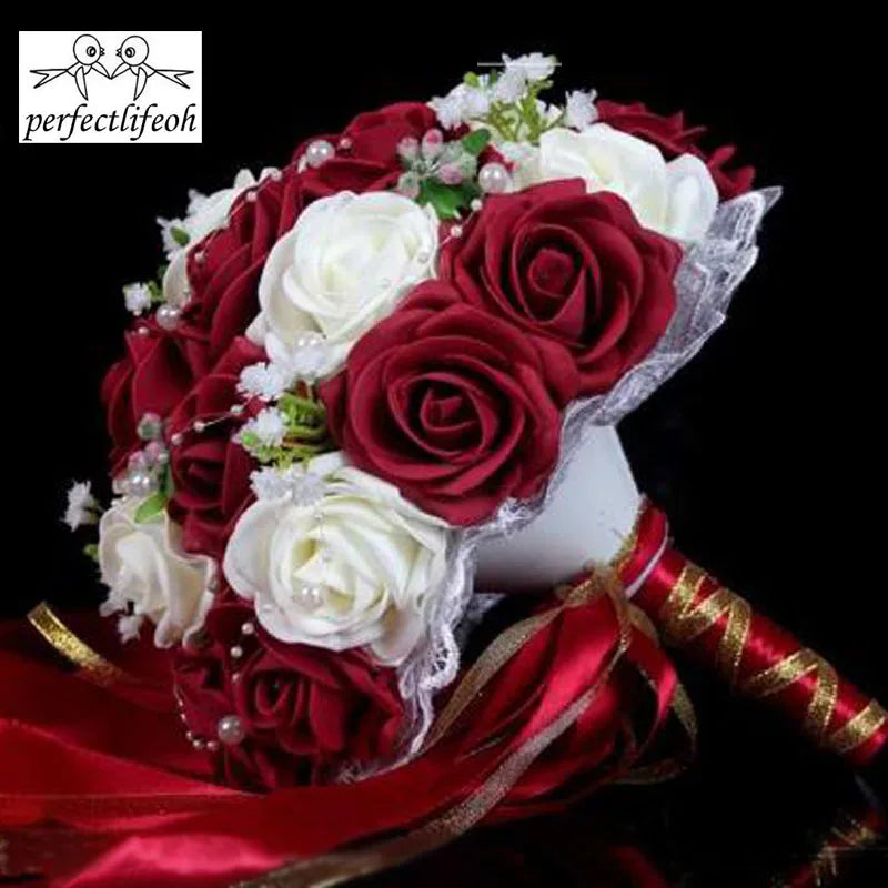 Burgundy wedding bouquet