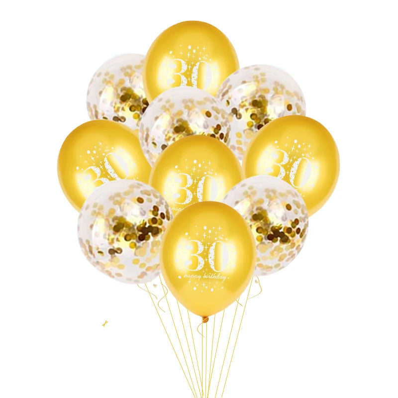 10pcs Confetti 12inch Latex balloons