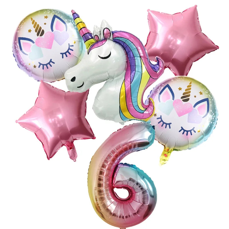6pcs Unicorn balloon