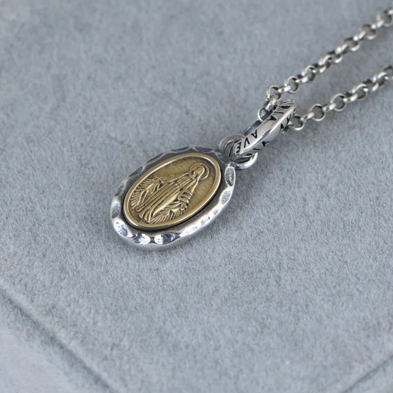 Virgin Mary medal pendant