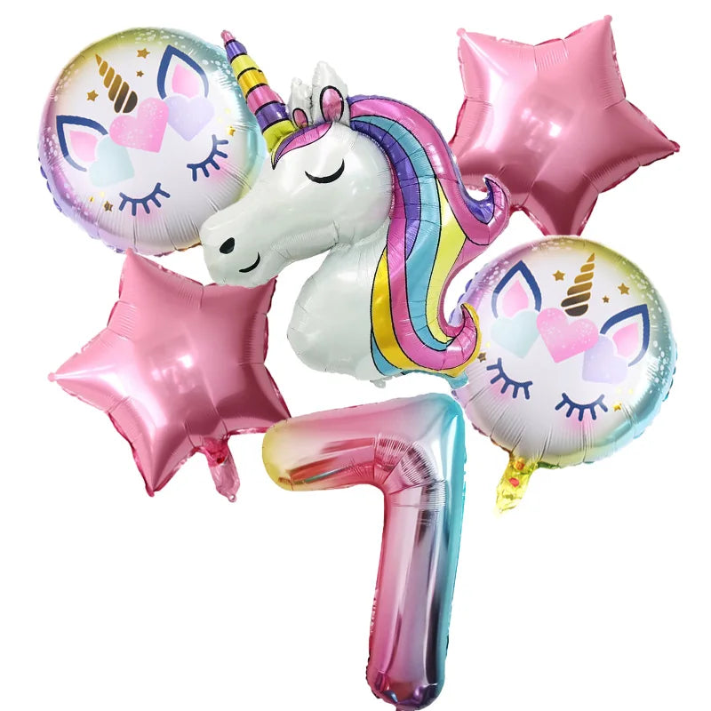 6pcs Unicorn balloon
