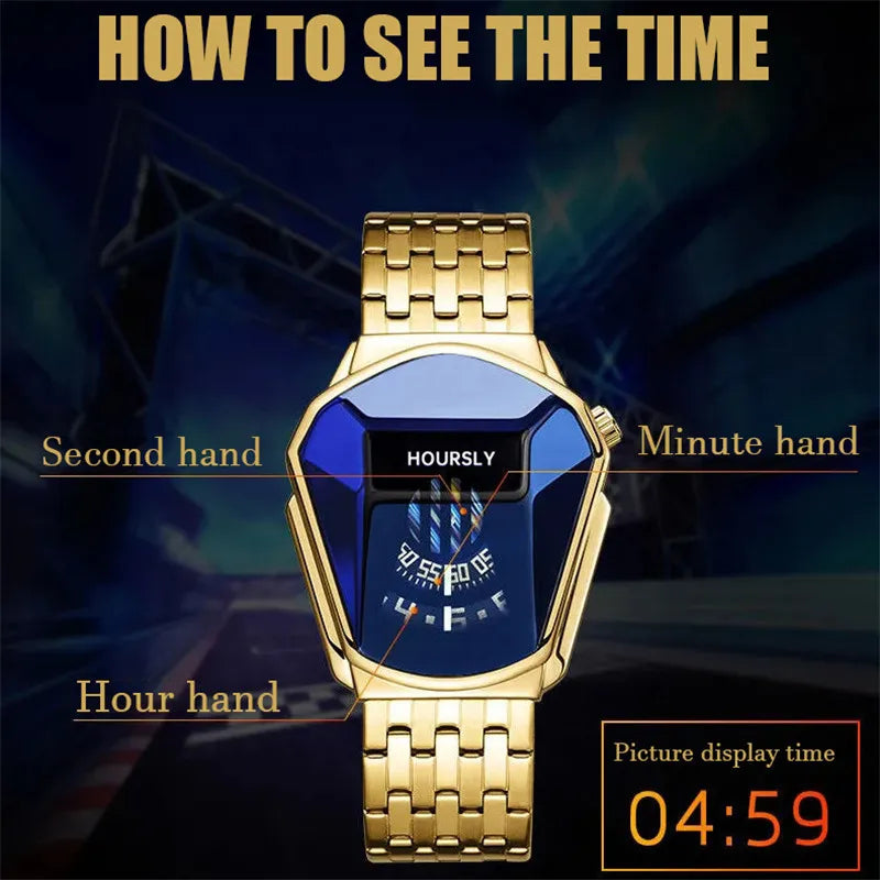 Hoursly brand technology fashion Quartz luxury watch for men