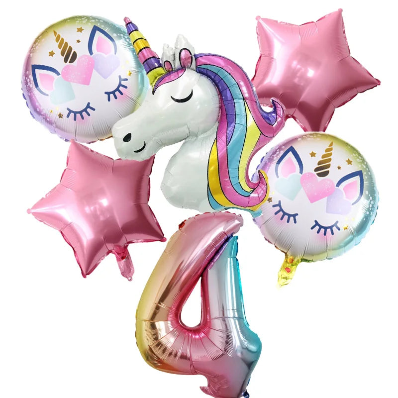 6pcs Unicorn balloon