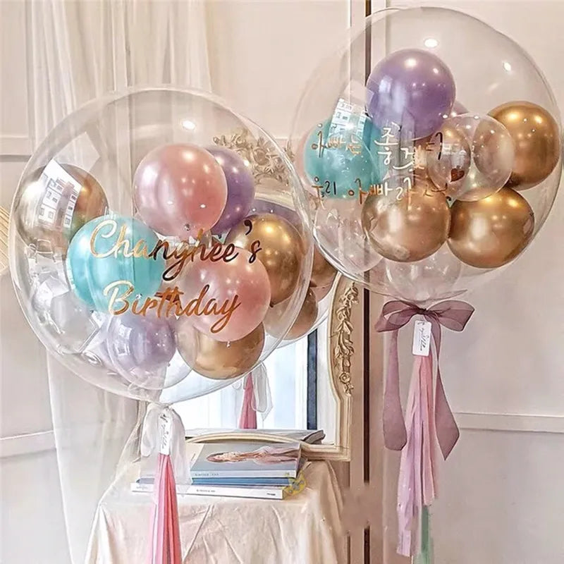 1set Bobo balloon helium Baby Shower decoration 24inch
