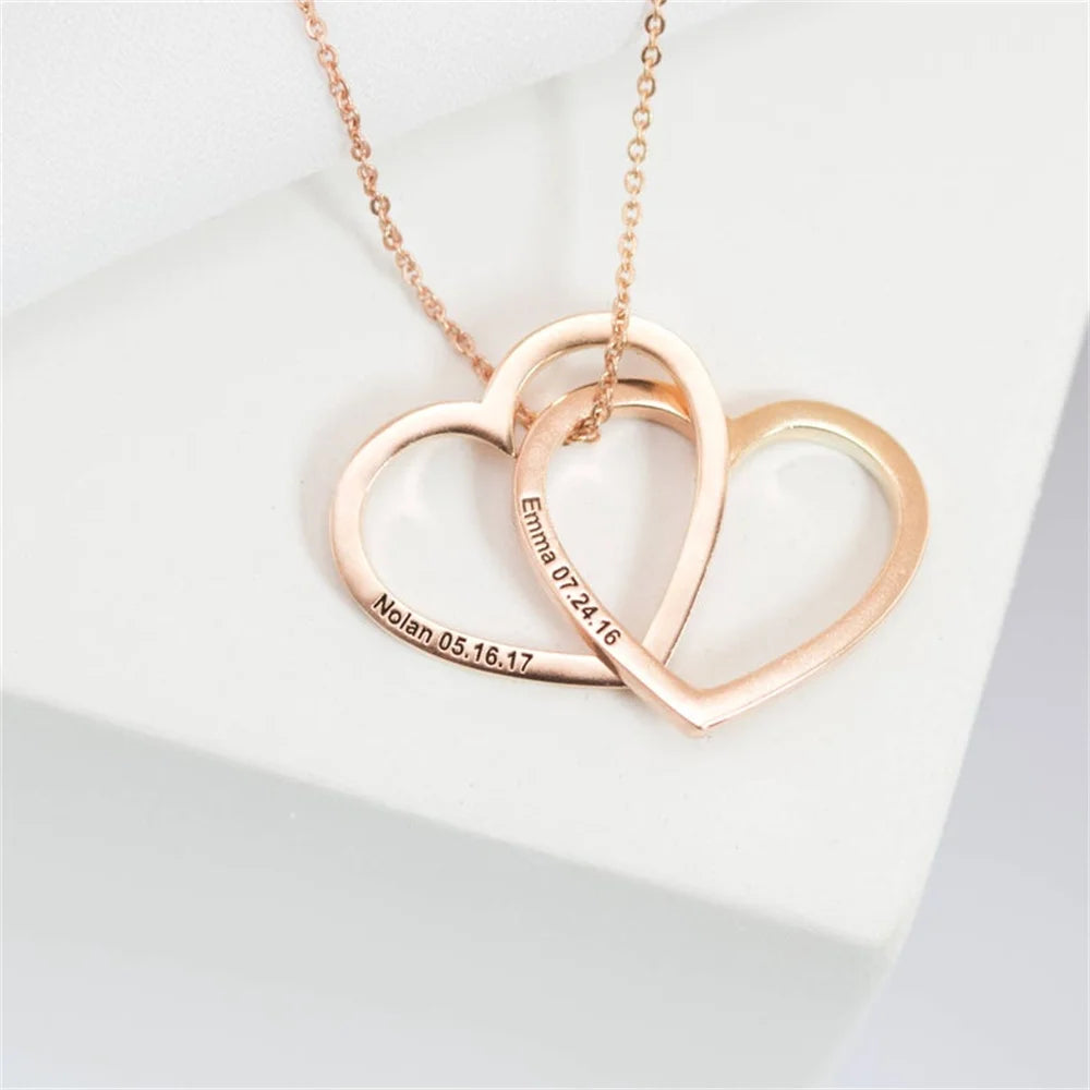 Customized Heart shaped name men's and women's necklace