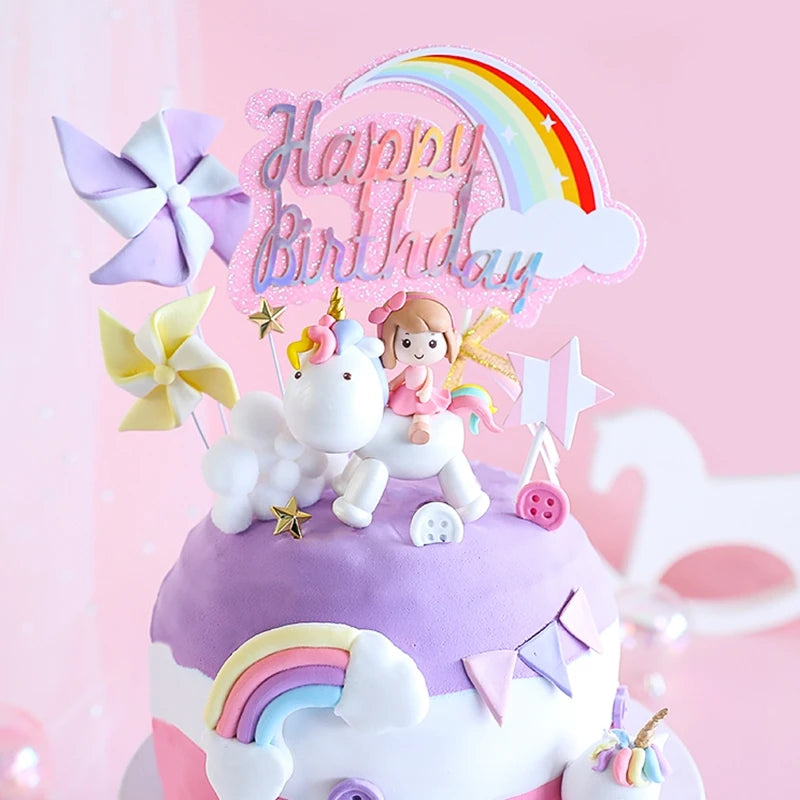 Unicorn cake topper decor