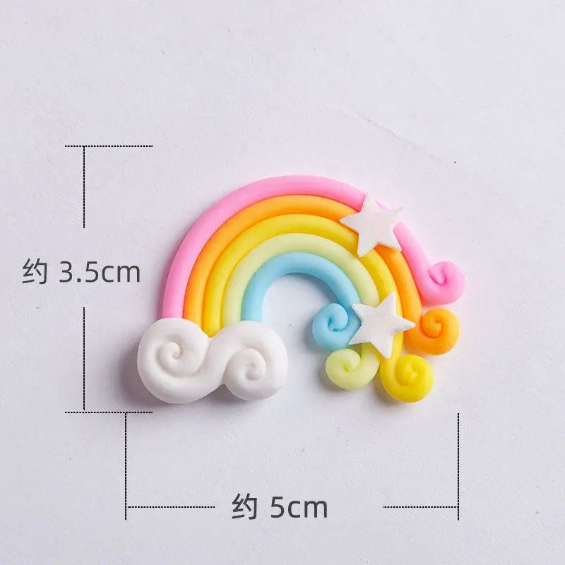 Smiling Face Cloud Rainbow Cake opper decoratings