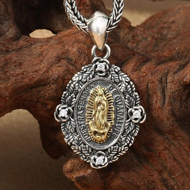 Virgin Mary medal pendant