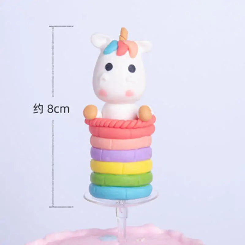 Smiling Face Cloud Rainbow Cake opper decoratings