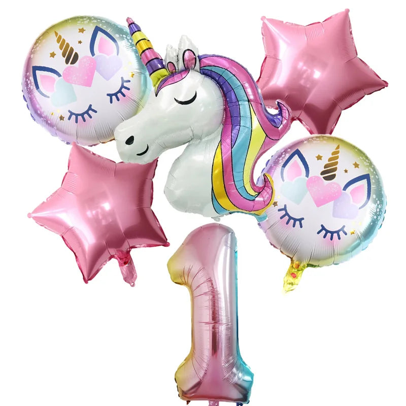 6pcs Unicorn balloon