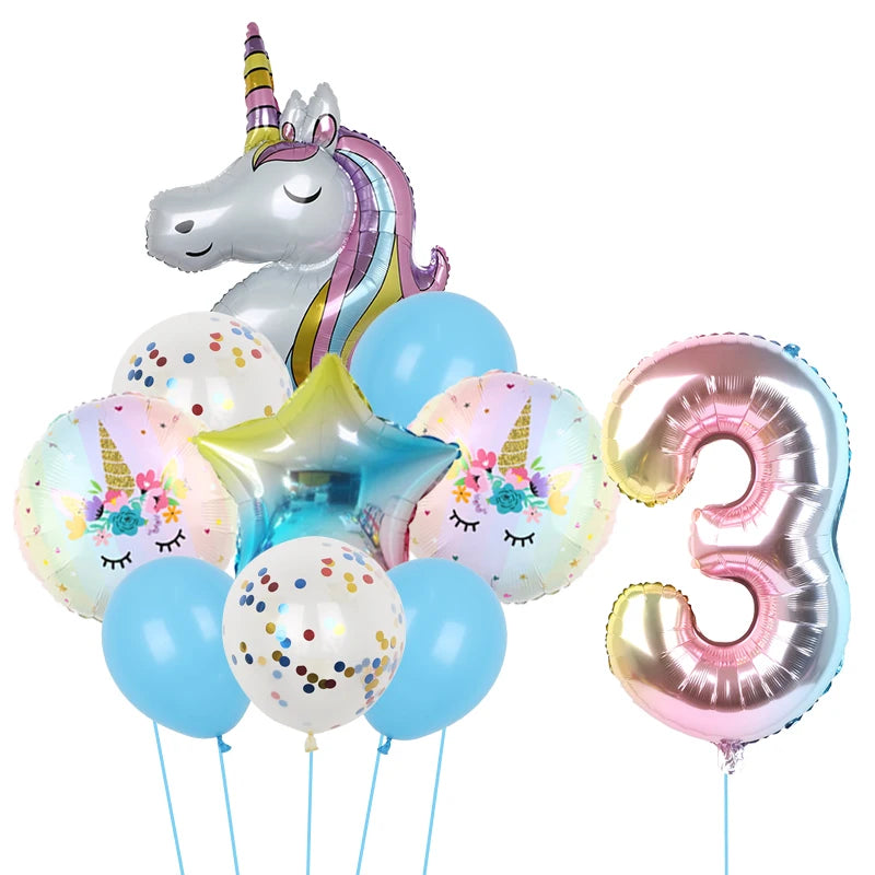 1Set Unicorn theme balloon 32inch