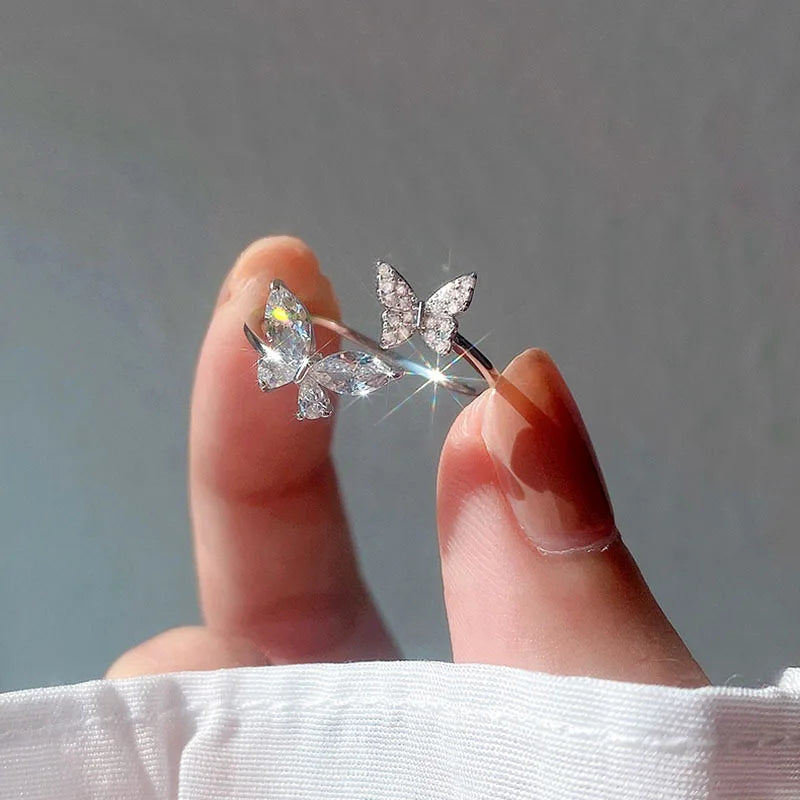 Zircon Butterfly ring