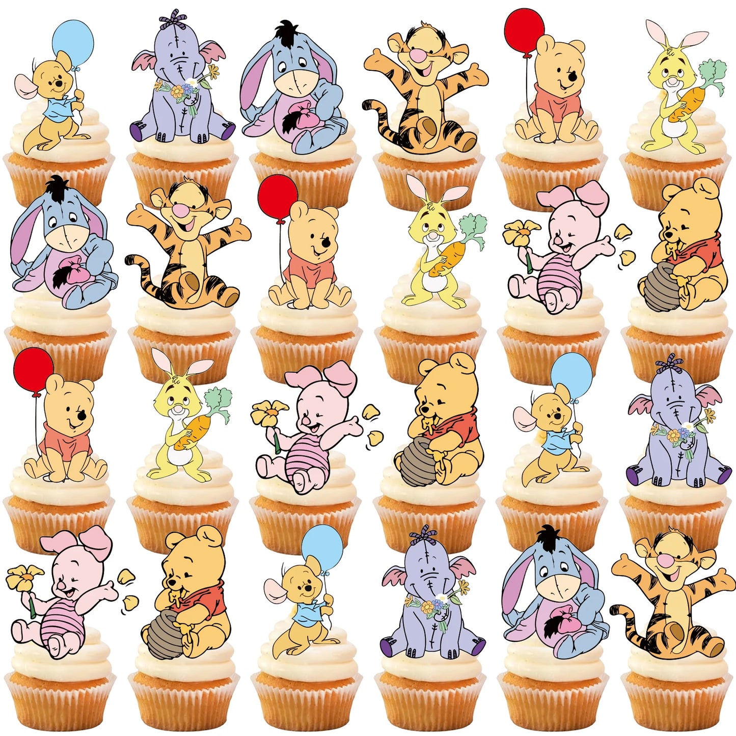 Winnie the Pooh Cake Topper 25pcs