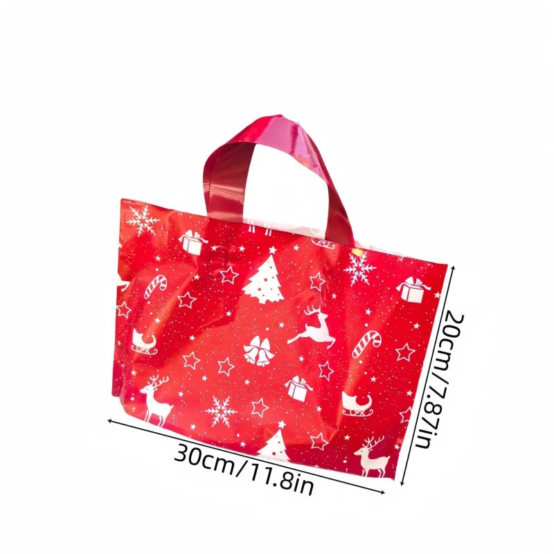 10pcs Red Christmas Gift Tote Bags