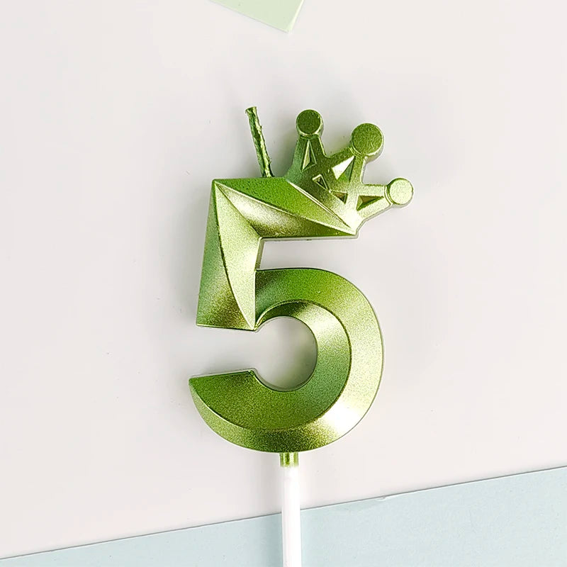 Green Crown Candle 0-9