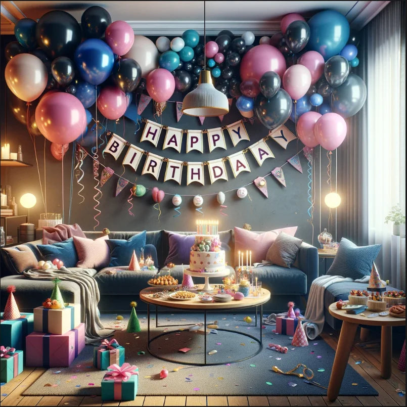 Happy birthday party celebration decoration 56pcs