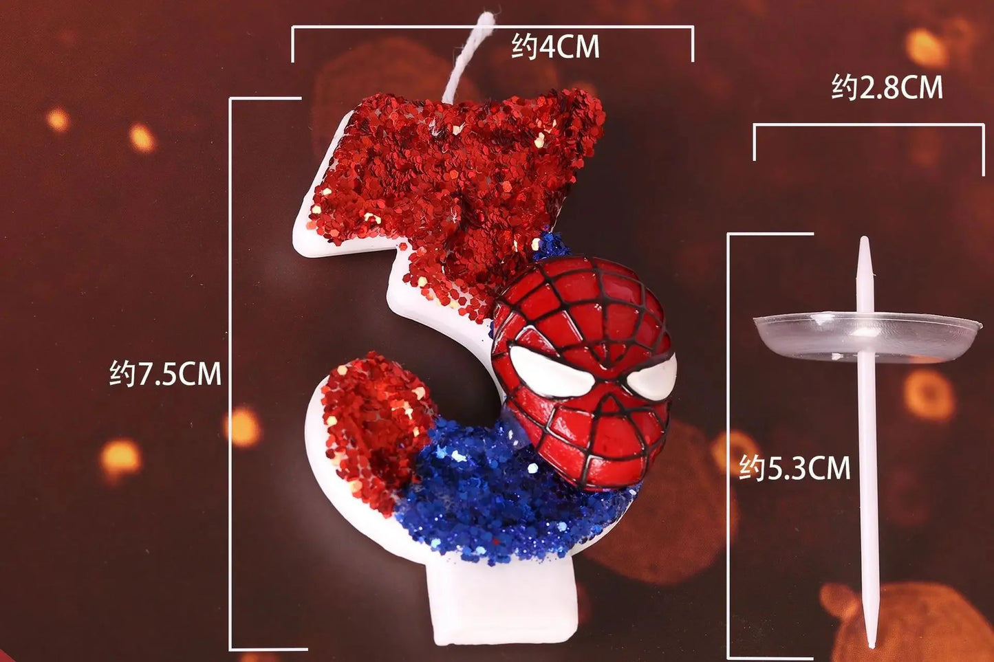 Spider-Man candles 0-9