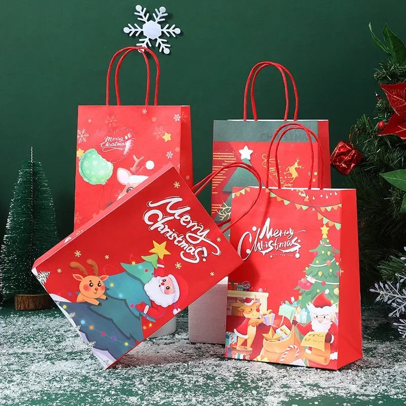 20 pcs Cute Santa Gift Box Bag