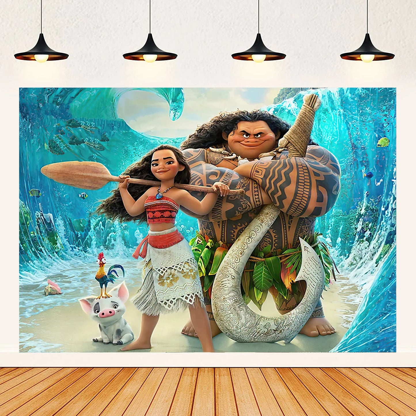 Moana theme background decoration
