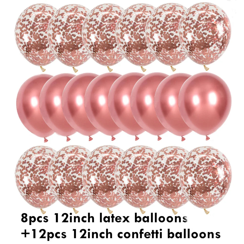 10/20PCS Star Confetti Latex Balloons