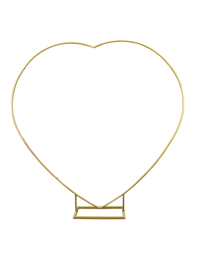 Gold heart backdrop arch stand